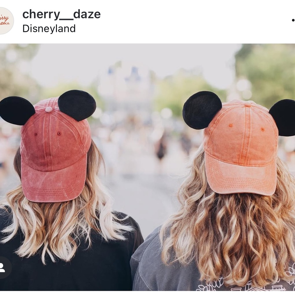 Disney Mickey Mouse Ear Hat Purple Baseball Cap